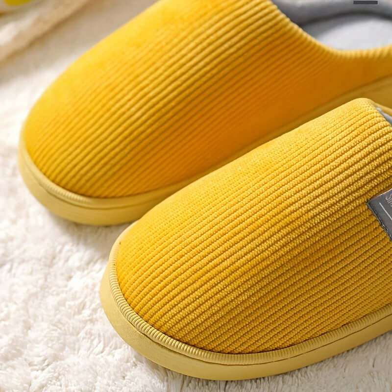 Anti-Slip Soft Plush Cozy Ribbed Corduroy House Slippers | GreenLifeHuman Emporium