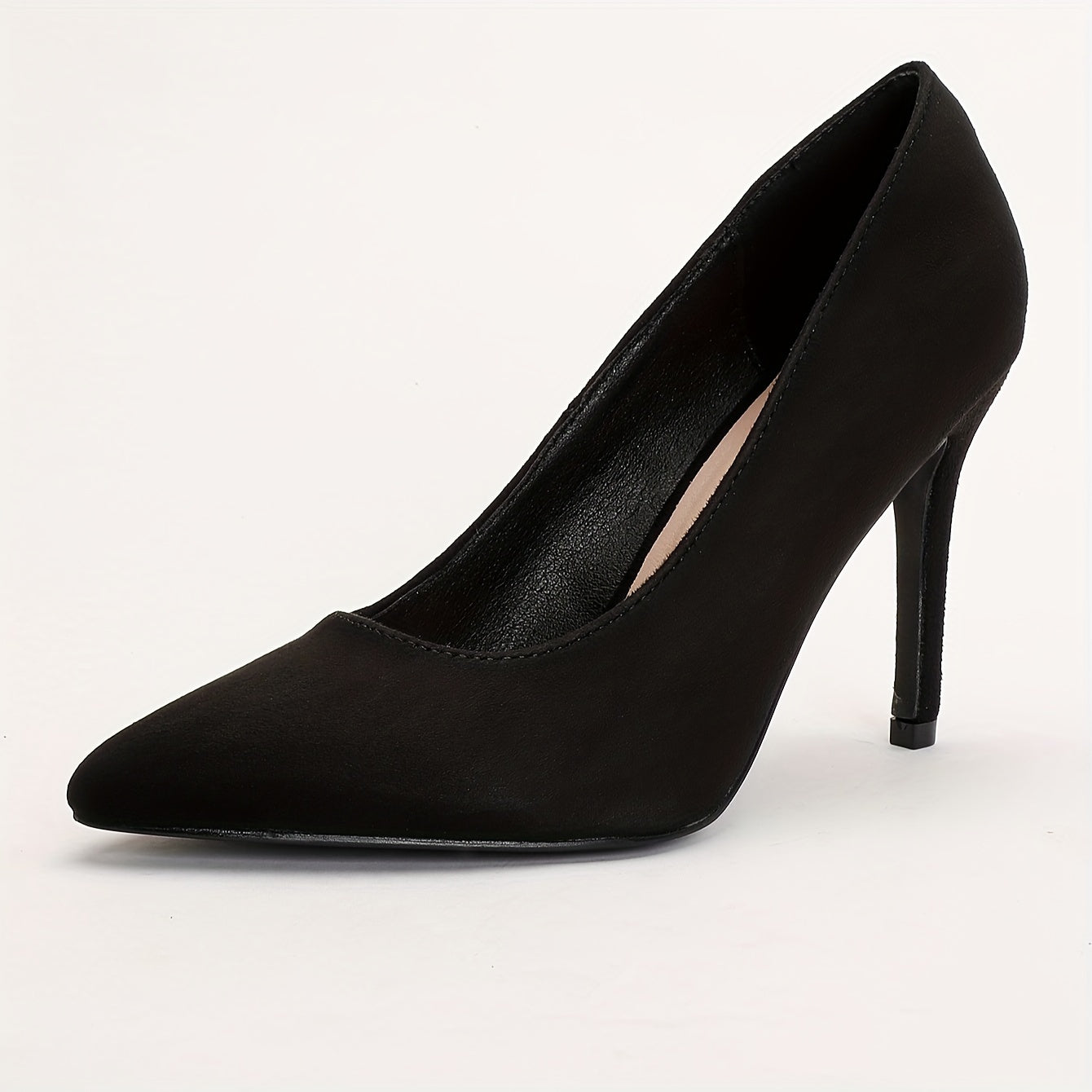 Elegance in Motion: Lightweight Solid Color Suede Stilettos