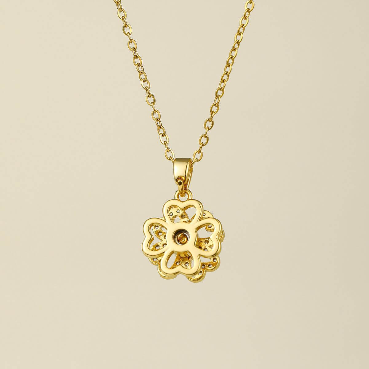 360° Rotating Pendant Necklace Titanium Steel Chain | GreenLifeHuman Emporium