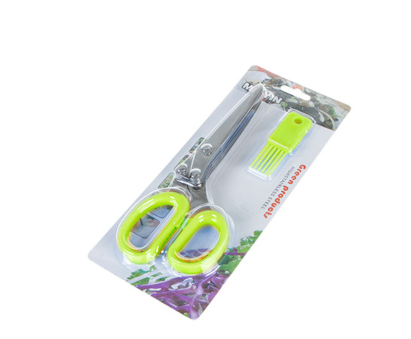 Stainless Steel Multi-Function Five-layer Chopped Scissors - Kitchen | GreenLifeHuman Emporium