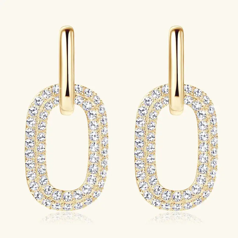 2.16 Carat Moissanite Stud Earrings – 925 Sterling Silver