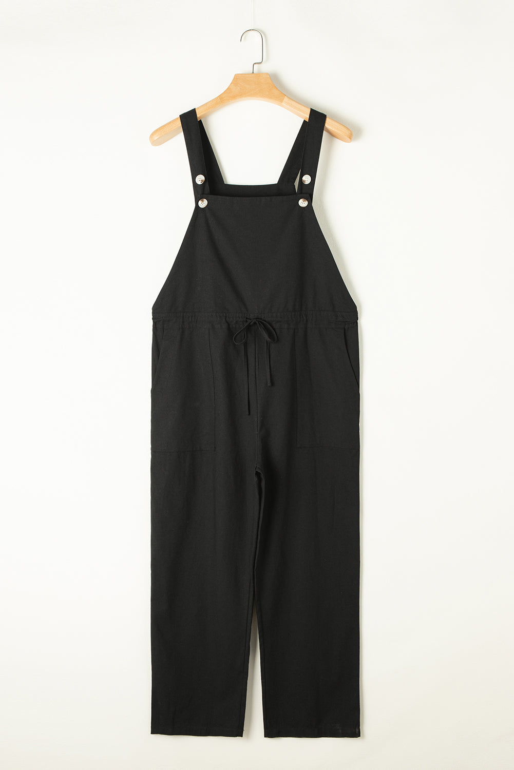 Modern Cropped with Buttoned Straps and Drawstring Jumpsuit