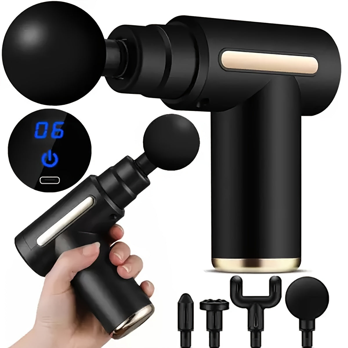 Mini Ultra-Compact Percussion High Torque Deep Tissue Massage Gun | GreenLifeHuman Emporium