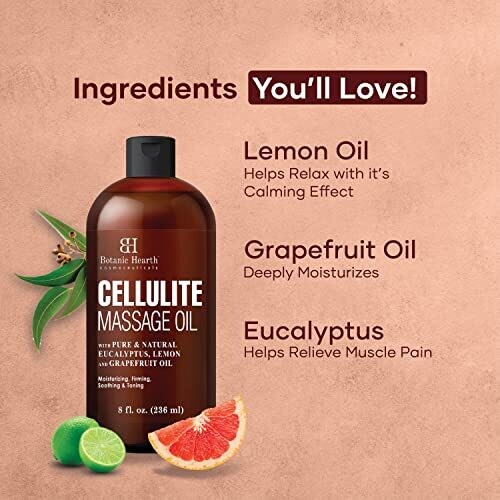 Botanic Hearth Anti Cellulite Massage Oil 8 fl oz | GreenLifeHuman Emporium