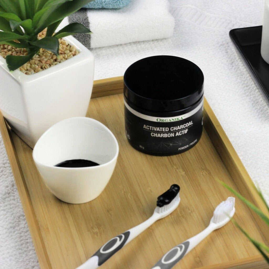 Organika Activated Charcoal Powder- Detox Support, Face Wash & Teeth Whitening, - 40g | GreenLifeHuman Emporium