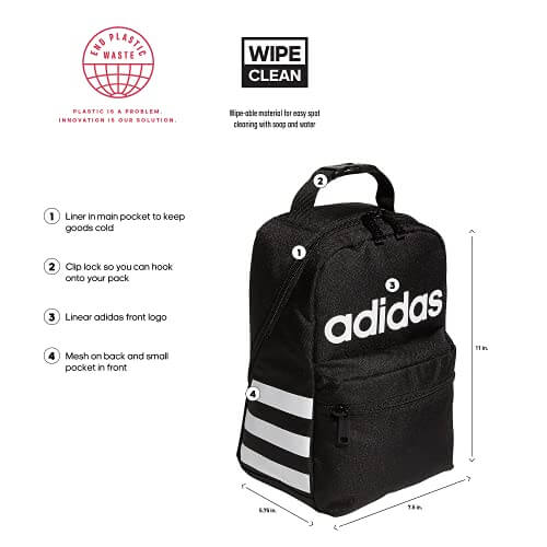 Adidas Santiago Unisex Lunch Bag (Black)