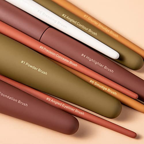 Makeup Brush Set, Sideshow Premium Makeup Brush Set Synthetic Cosmetics Foundation Powder Concealers Blending Eye Shadows Face Kabuki Makeup Brush Sets