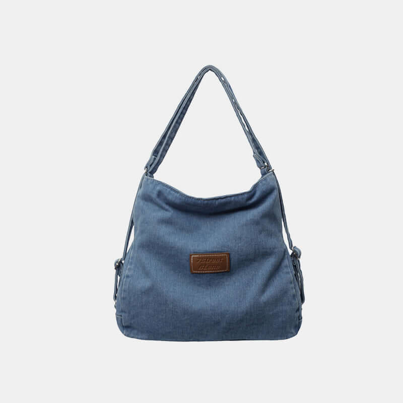 Denim Chic: Adjustable Strap Shoulder Bag
