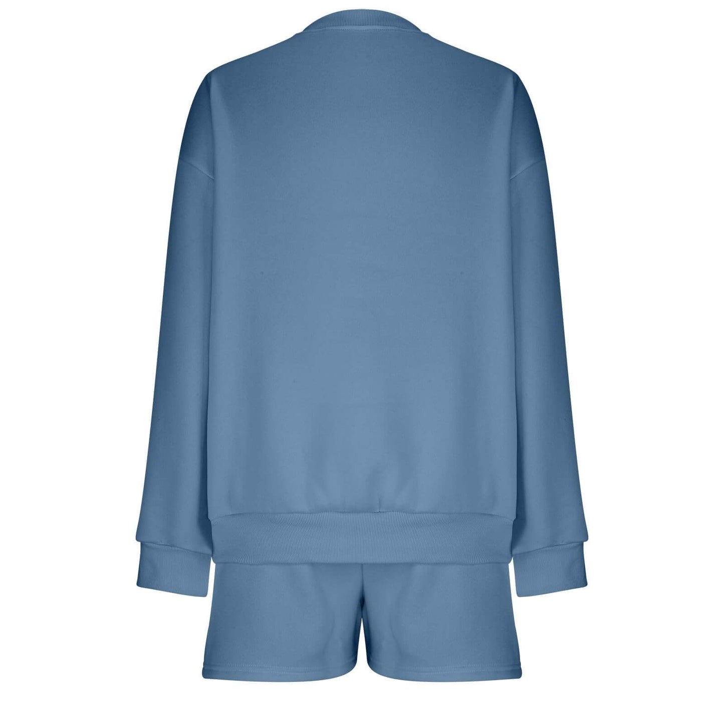 Blue Breeze: 2-Piece Sweatshirt & Shorts Loungewear Set