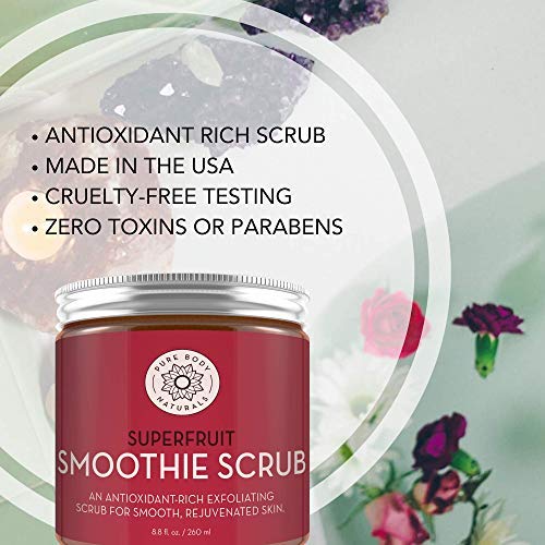 Superfruit Smoothie Scrub, 8.8 fl oz Antioxidant-Rich Exfoliating Scrub for Smooth Rejuvenated Skin | GreenLifeHuman Emporium