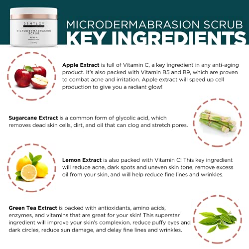DEFTLY Microdermabrasion Facial Scrub and Face Exfoliation. Natural Non-Abrasive Face Exfoliation