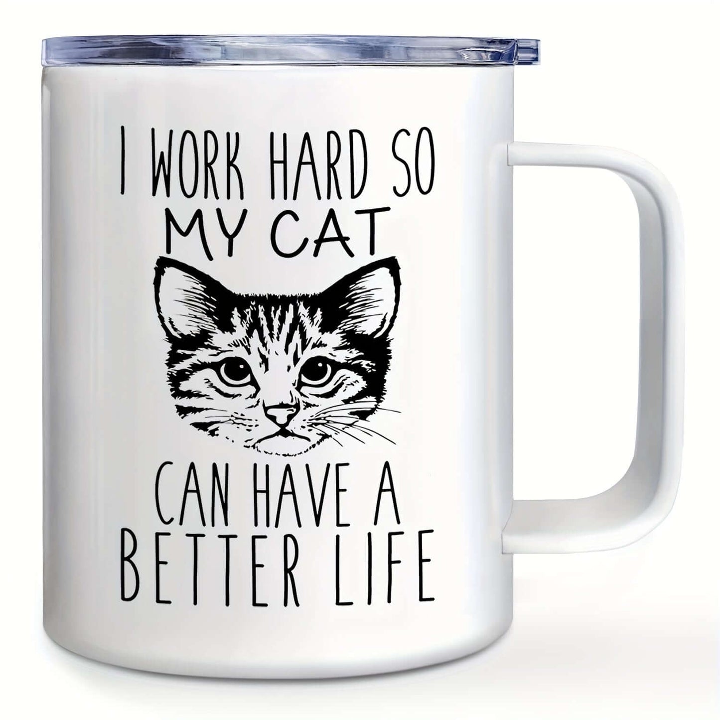 Feline Motivation: 12oz Travel Mug for Cat Lovers