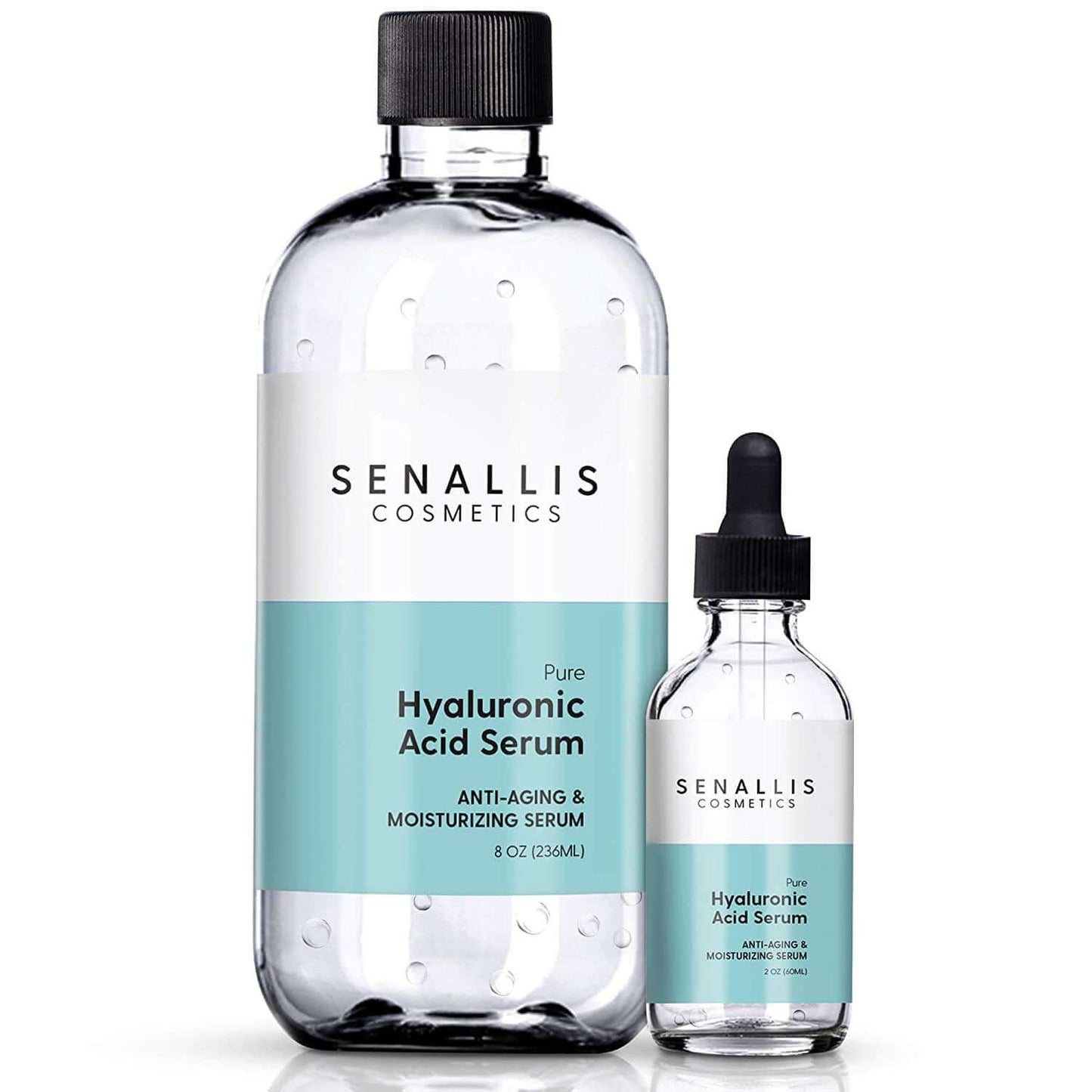 Hydration Boost: Hyaluronic Acid Serum 8oz & 2oz Pack