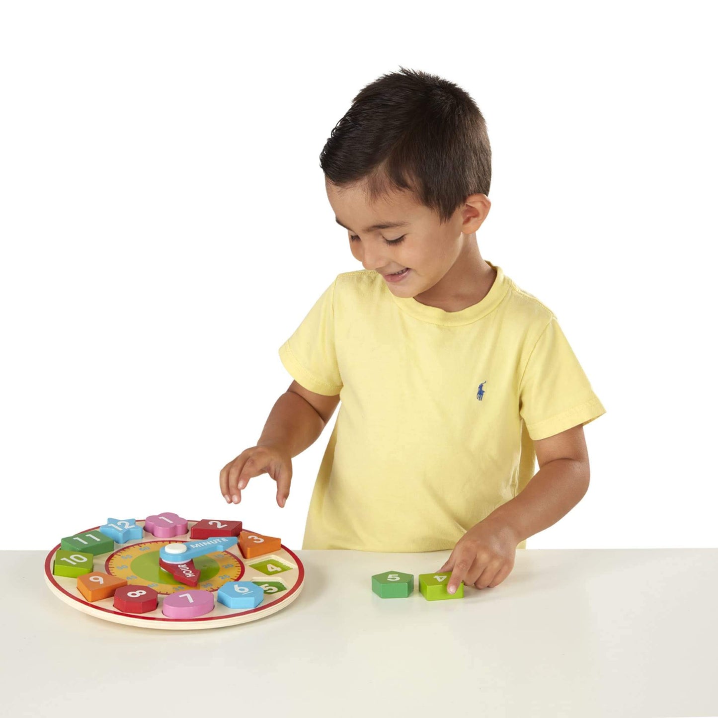 Melissa & Doug Shape Sorting Clock - Wooden Educational Toy 3+