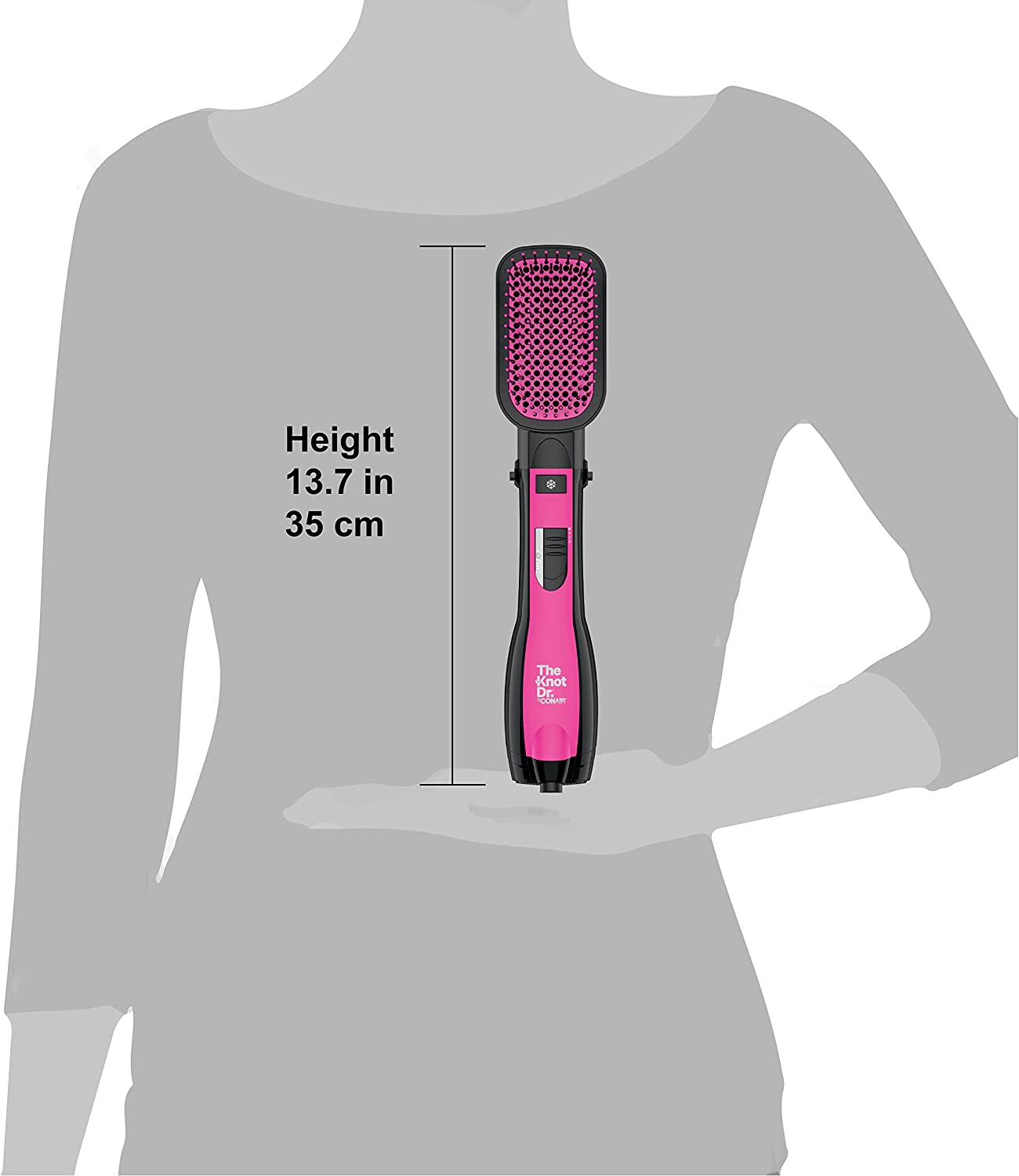 The Knot Dr. Conair BC120C All-in-1 Smoothing Detangling Dryer Brush Pink | GreenLifeHuman Emporium