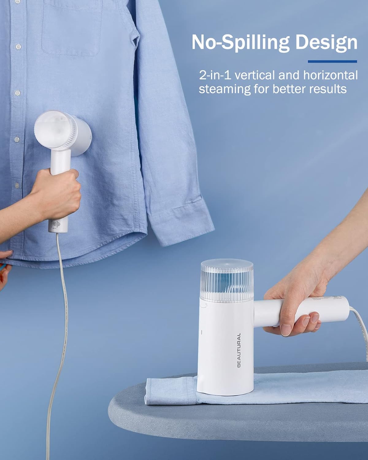 Portable Foldable Handheld Steamer 30-Second Fast Heat-up -120V