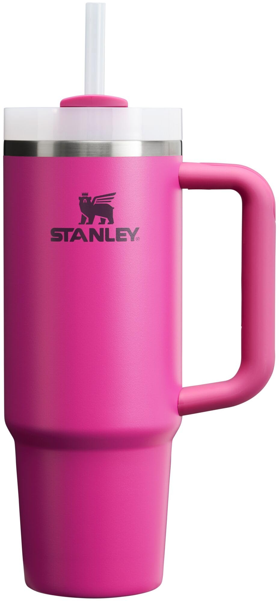Stanley Quencher H2.0 FlowState Stainless Steel Vacuum Insulated Tumbler with Lid and Straw for Water, Iced Tea or Coffee, Smoothie and More, Fuchsia, 30 oz / 0.89 L