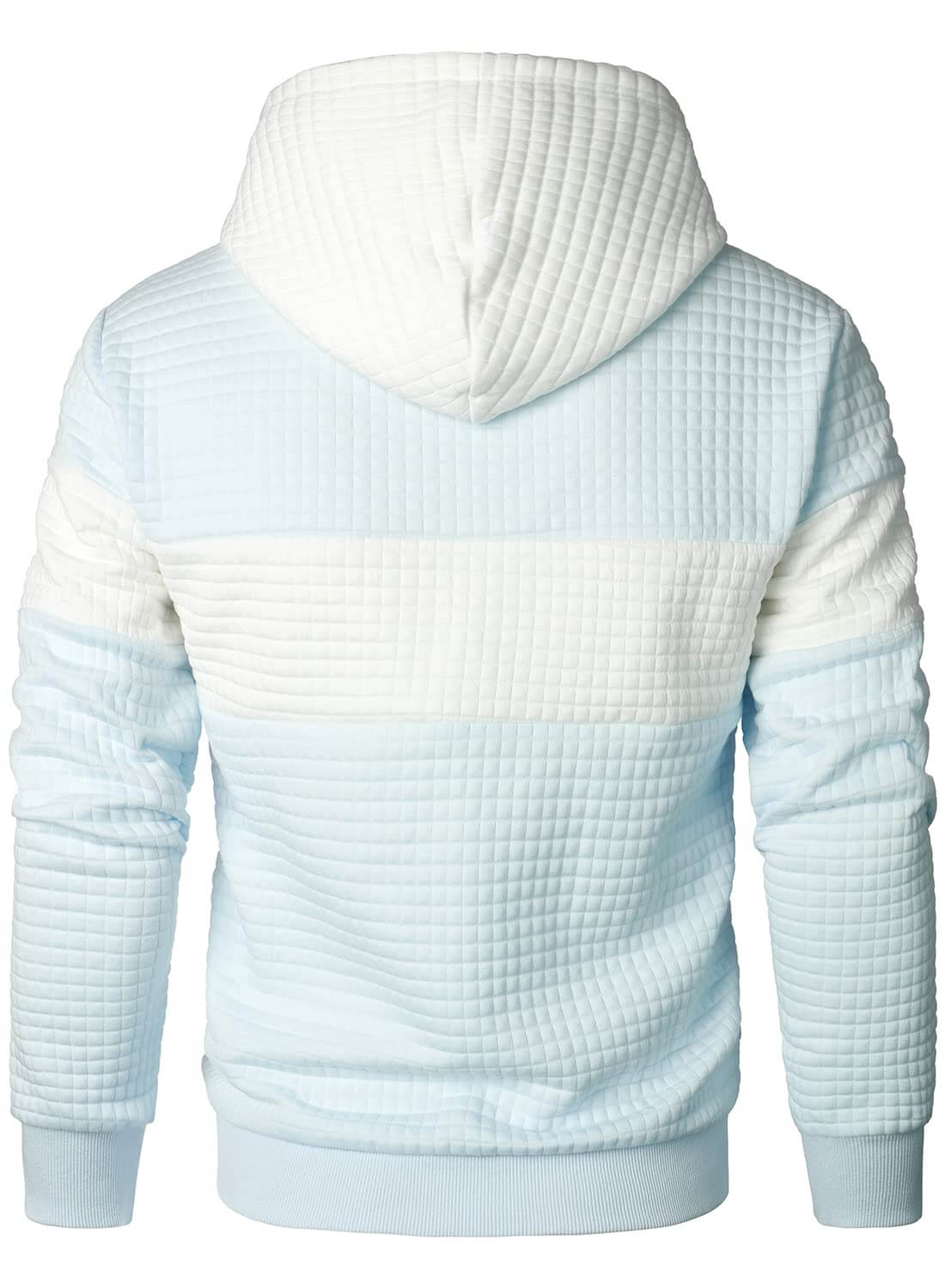 Cool Comfort: Men’s Long-Sleeved Plaid Hooded Sweatshirt