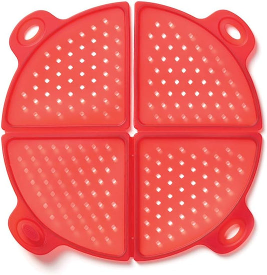 Starfrit Foldable Silicone Splatter Guard 13" Red | GreenLifeHuman Emporium
