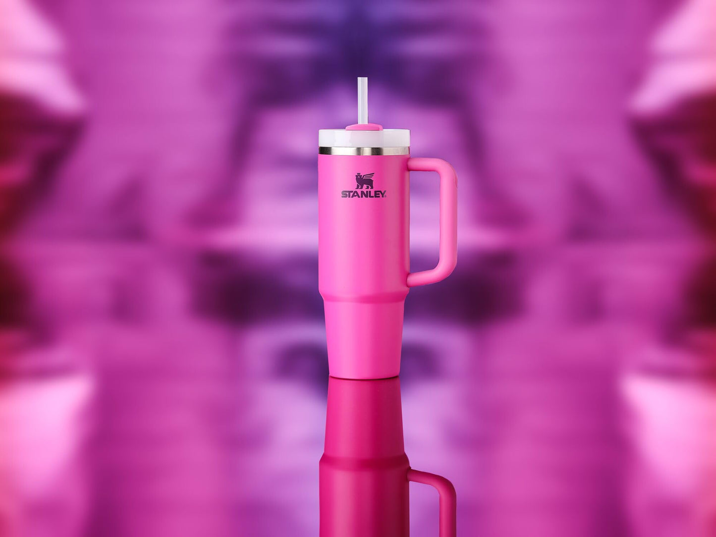 Stanley Quencher H2.0 FlowState Stainless Steel Vacuum Insulated Tumbler with Lid and Straw for Water, Iced Tea or Coffee, Smoothie and More, Fuchsia, 30 oz / 0.89 L