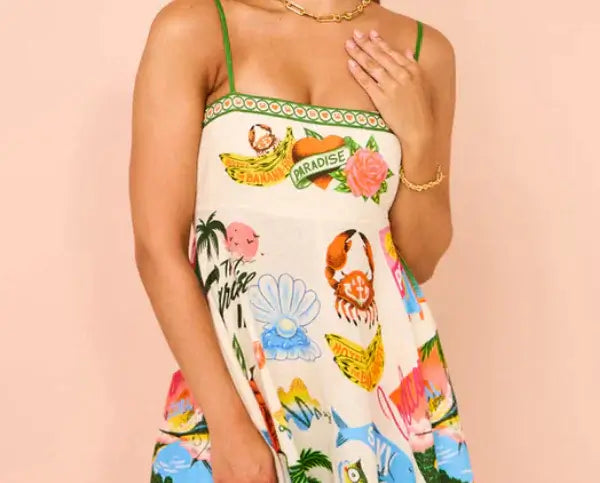 Gentle Waves: Breezy Bliss Flowy Paradise Dress