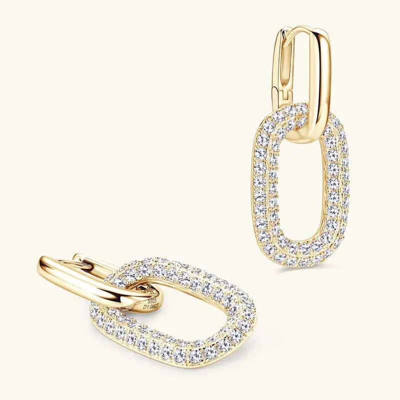 2.16 Carat Moissanite Stud Earrings – 925 Sterling Silver