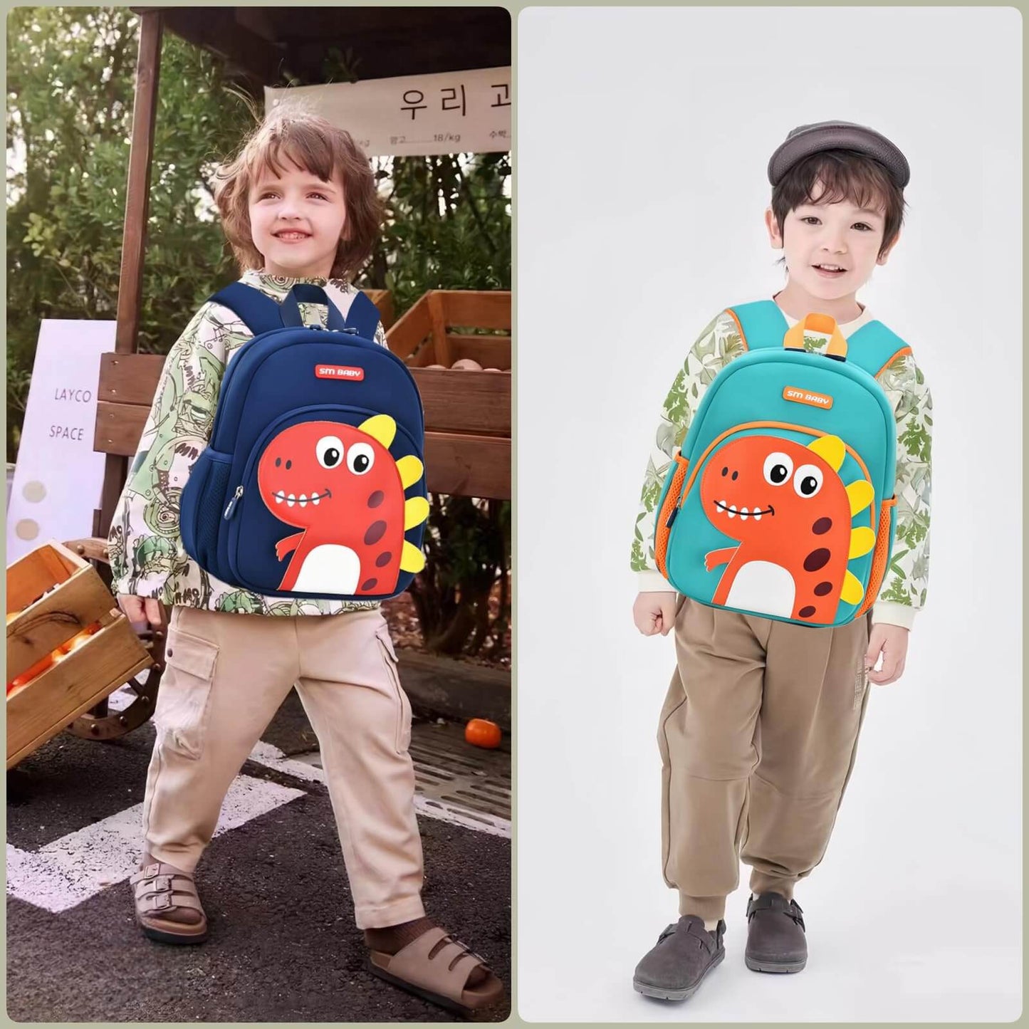 Kindergarten Roars: Anti-Lost Dino Bag with Leash