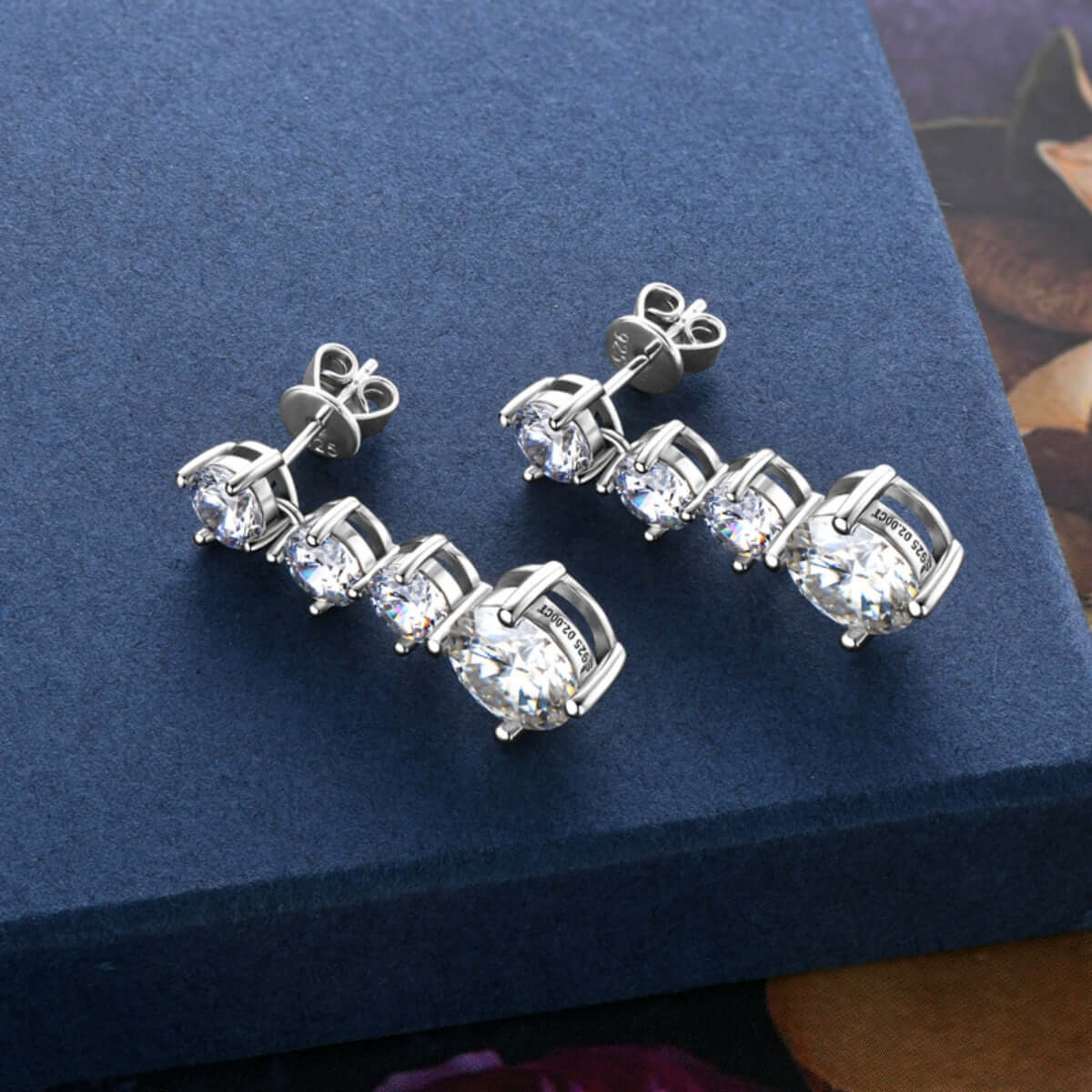 Pure Radiance: 4 Carat Moissanite 925 Sterling Silver Earrings