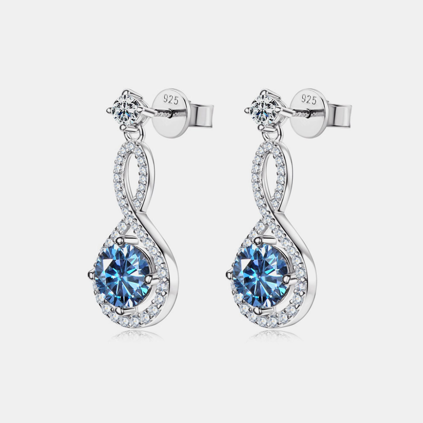 Elegant Brilliance: 1 Carat Moissanite 925 Sterling Silver Earrings