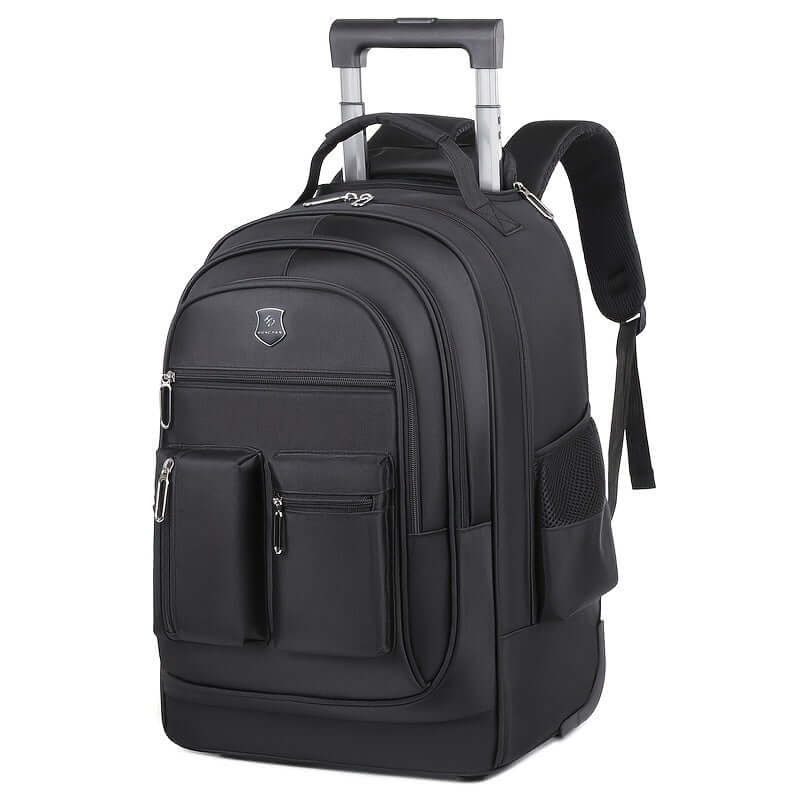 Large Capacity Multi-Layered Travel Backpack with Wheels