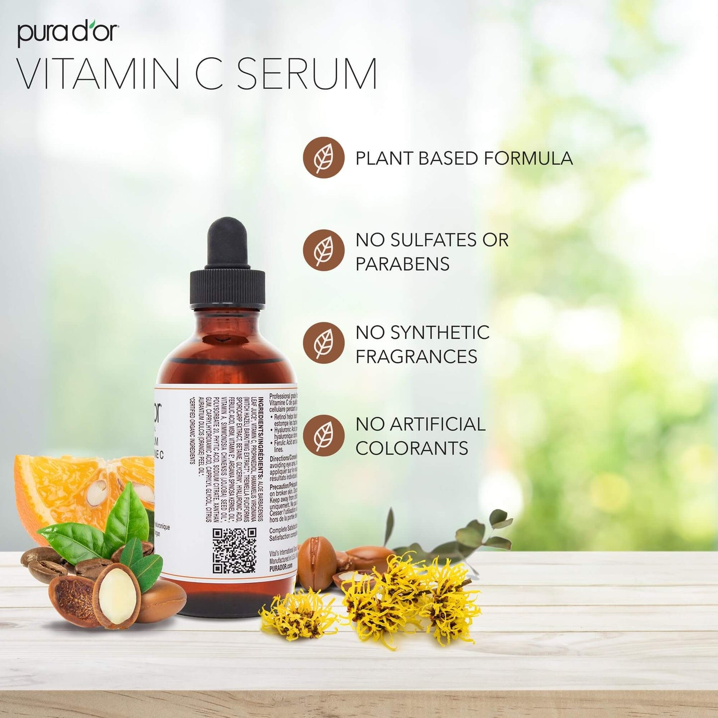 Age-Defying: PURA D'OR Vitamin C Serum 4oz – Lightweight Formula for Glowing Skin