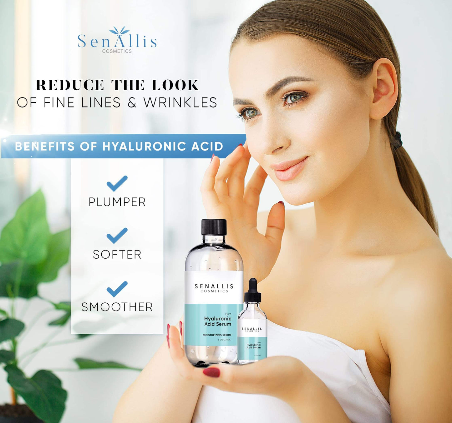 Hydration Boost: Hyaluronic Acid Serum 8oz & 2oz Pack
