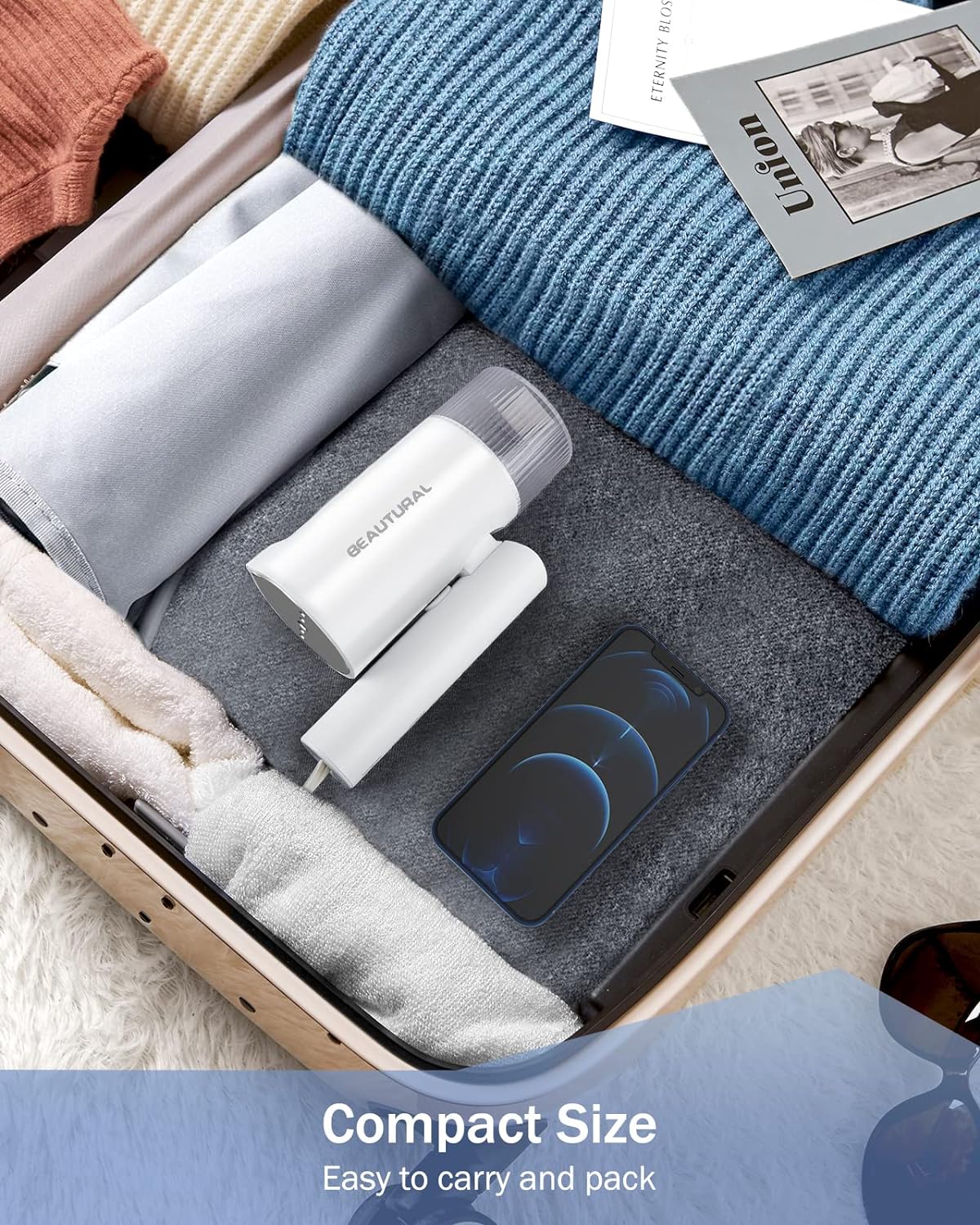 Portable Foldable Handheld Steamer 30-Second Fast Heat-up -120V