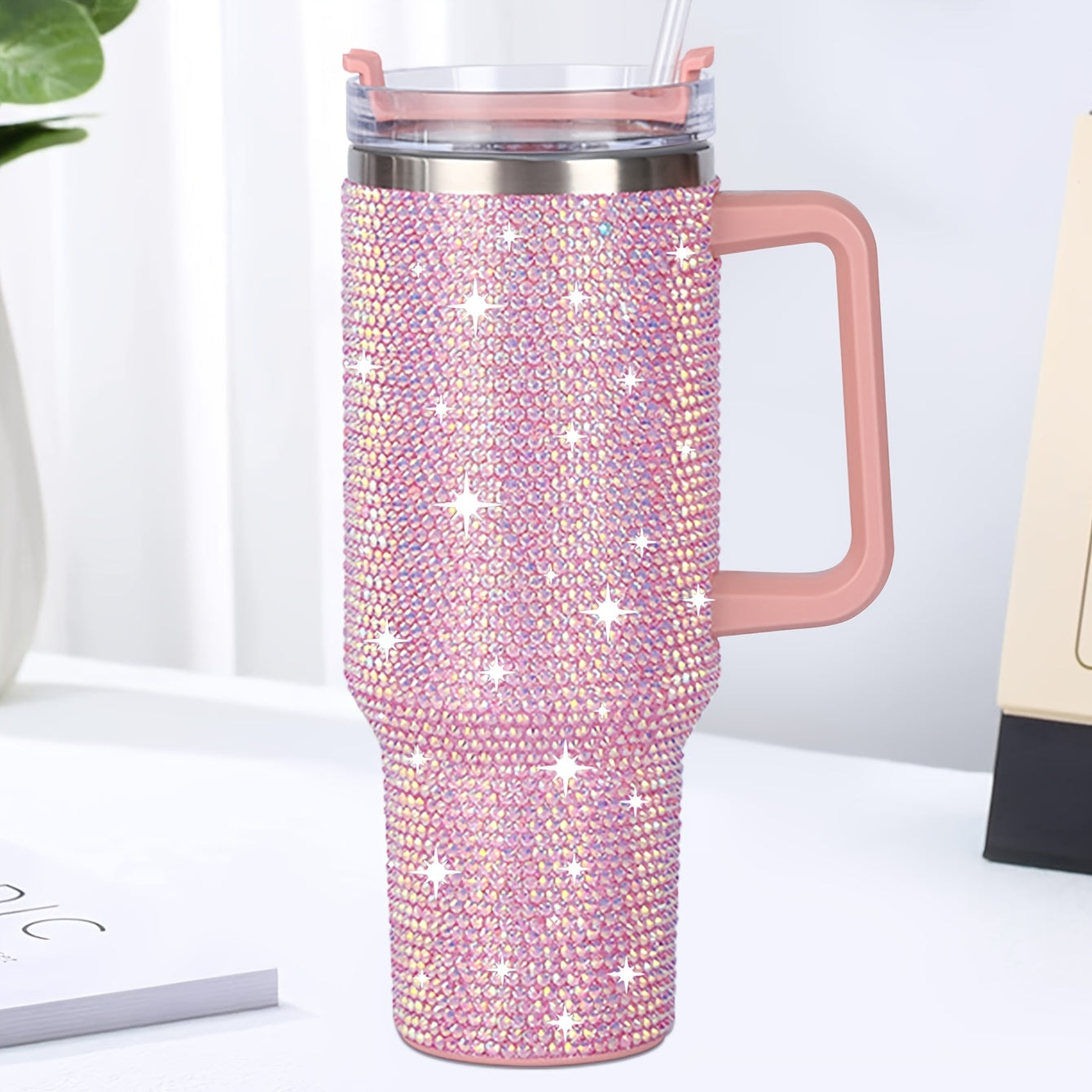 Dazzling Brilliance: Stainless Steel Rhinestone Tumbler 40 Oz | GreenLifeHuman Emporium