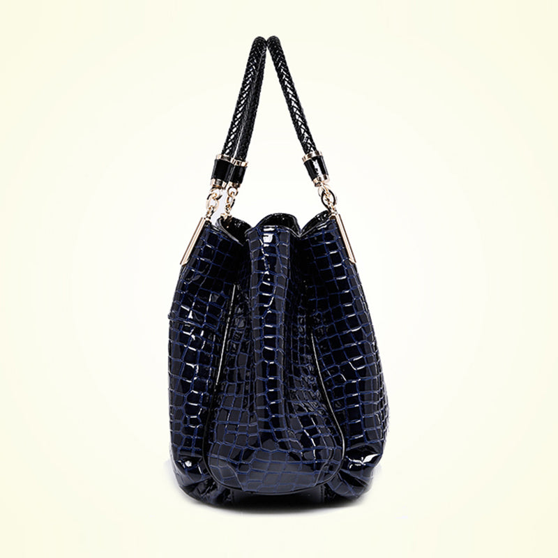 Women Luxury PU Leather Bolsa Sac Crocodile Pattern Shoulder Handbag | GreenLifeHuman Emporium