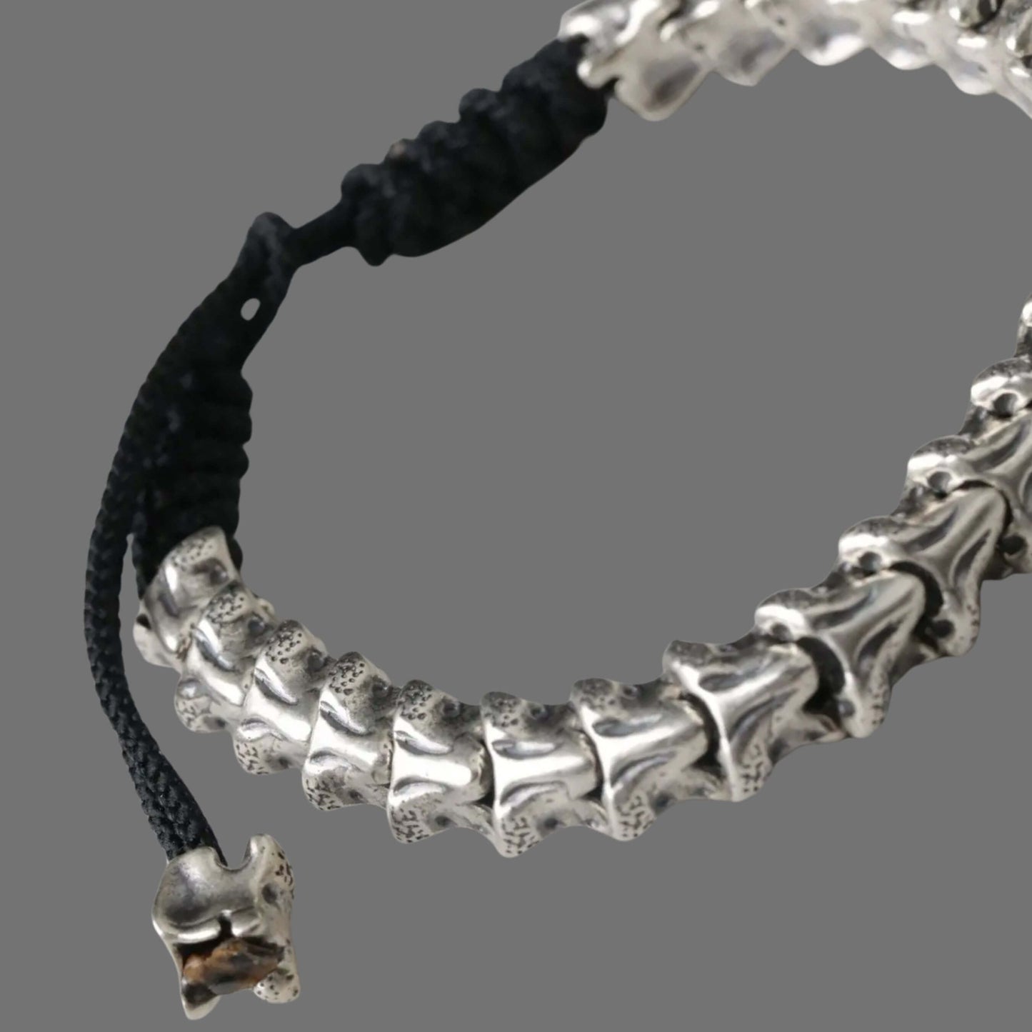 925 Sterling Silver Snake Bone Charm Bracelet
