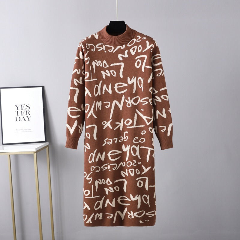 Straight Sweater Dress Warm Chic Basic Knit Dress | GreenLifeHuman Emporium