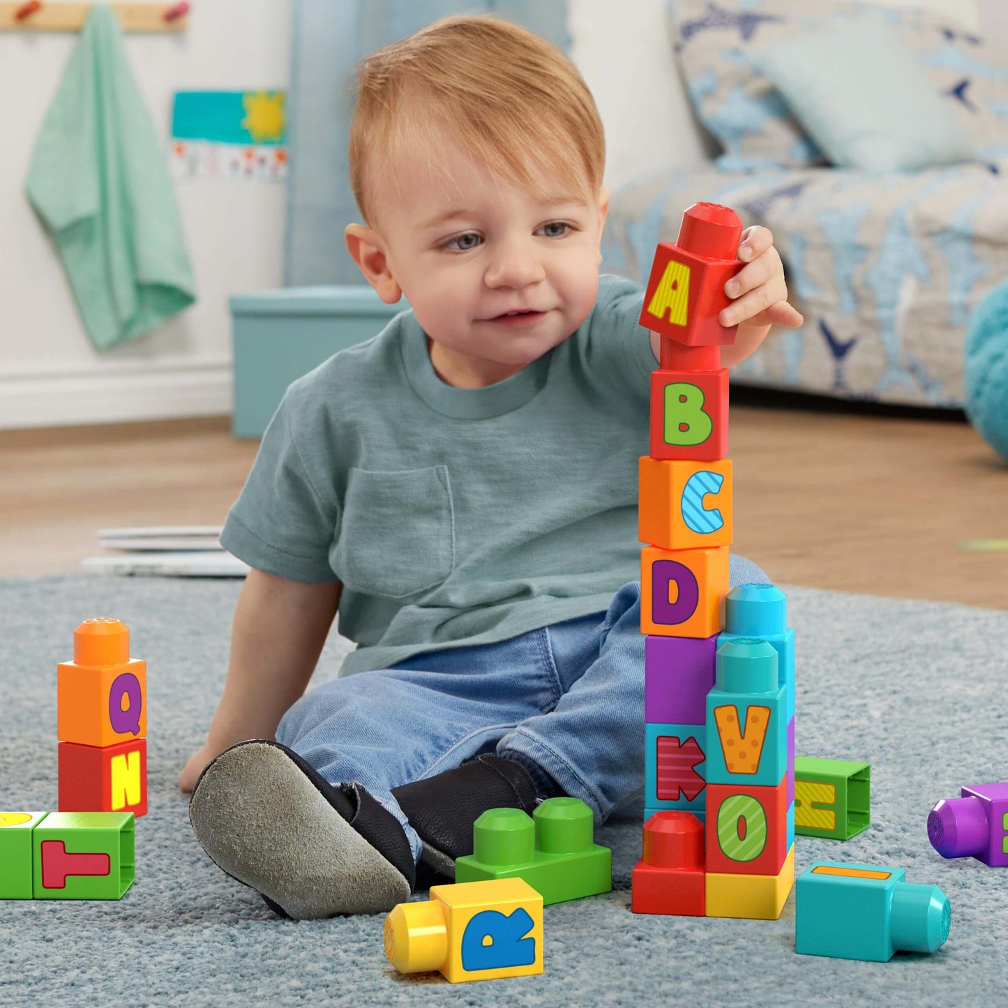 Alphabet Adventure 30 Piece Toddler Learning Blocks Ages 1+