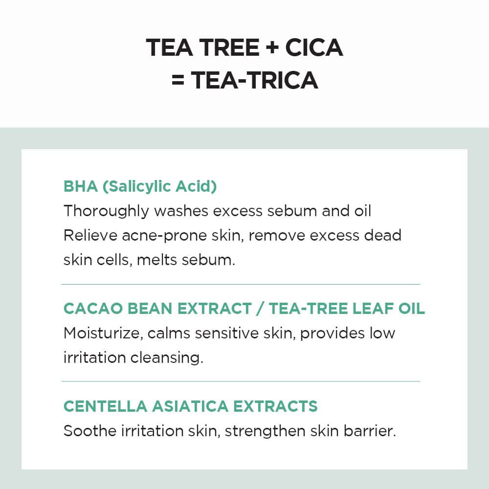 Centella Tea-Trica BHA Foam Cleanser - Vegan 125ml