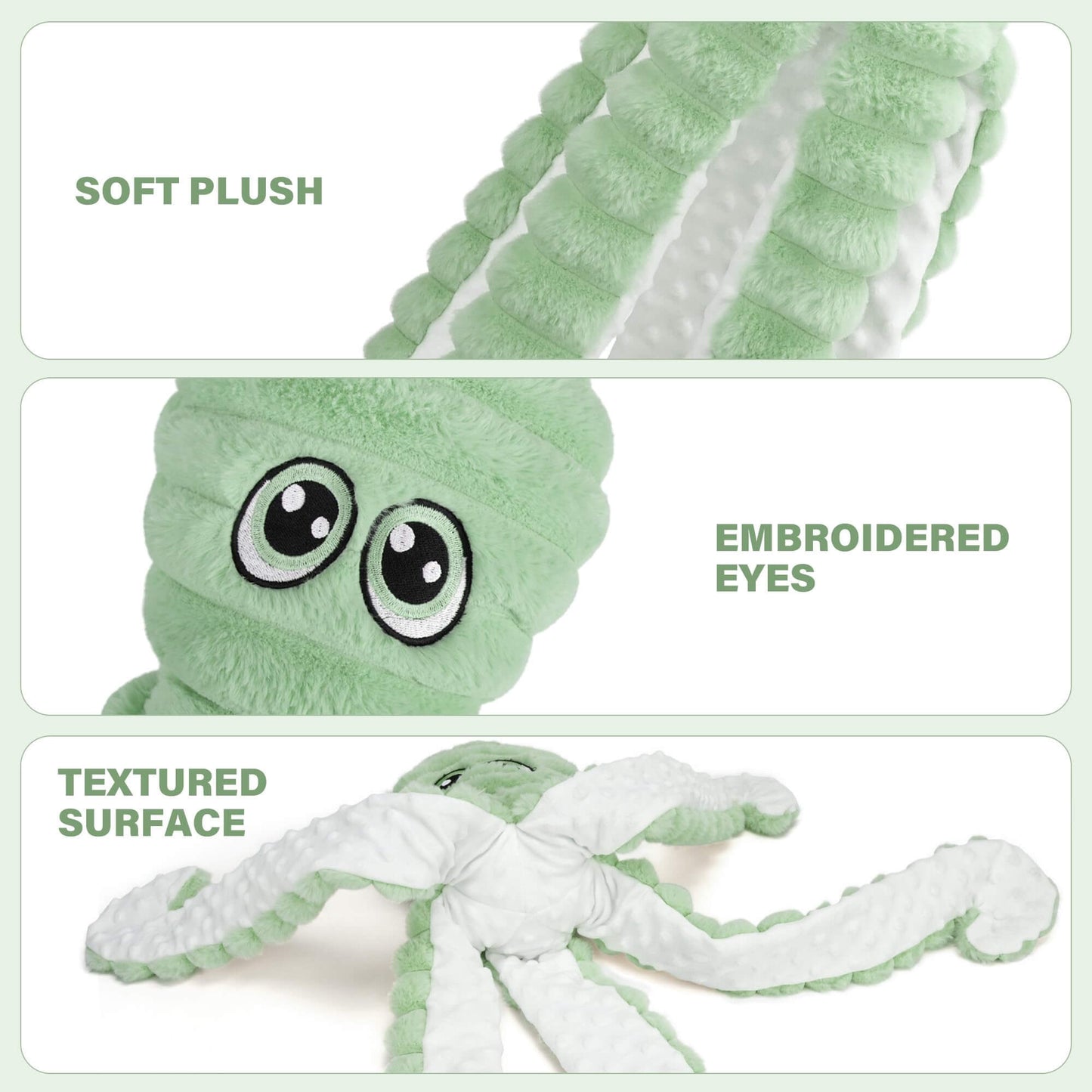 Chew & Cuddle Plush Octopus Toy for Dogs