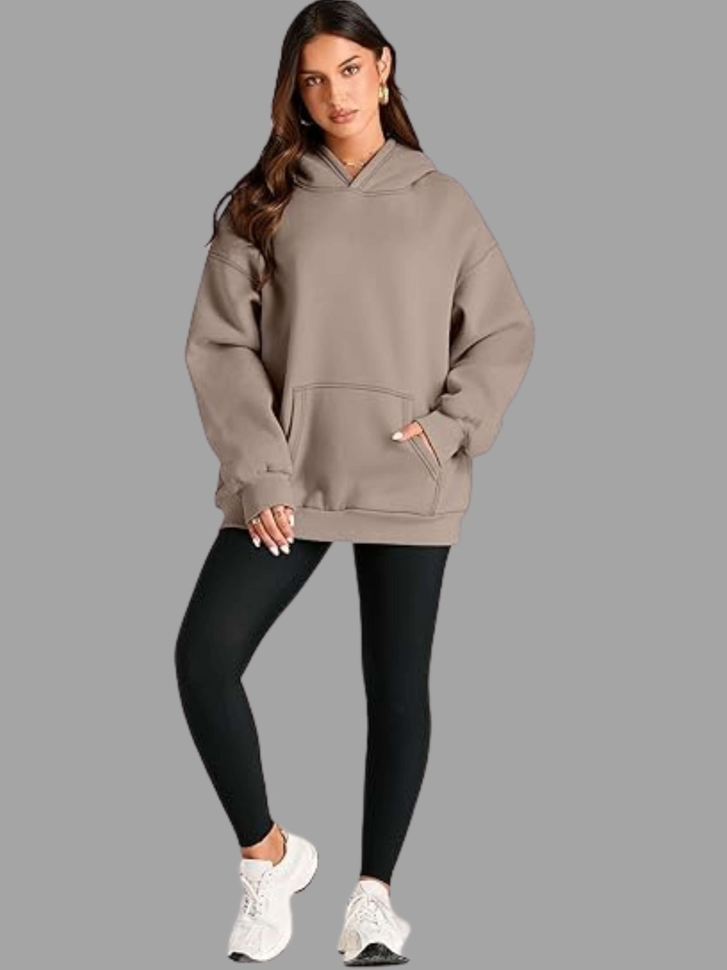 Chic & Comfy Oversized Stylish Fleece Hoodie - Fall Winter