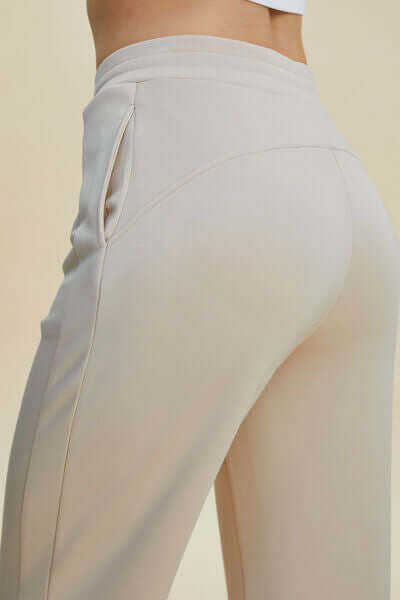 Chic High-Waist Scuba Cropped Pants for Women