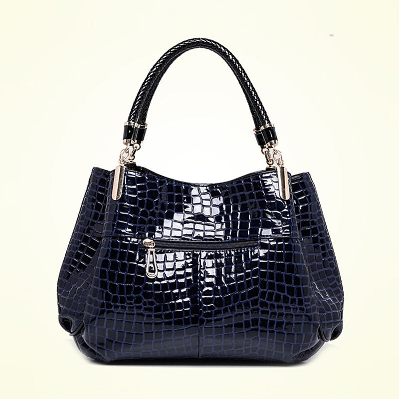 Women Luxury PU Leather Bolsa Sac Crocodile Pattern Shoulder Handbag | GreenLifeHuman Emporium