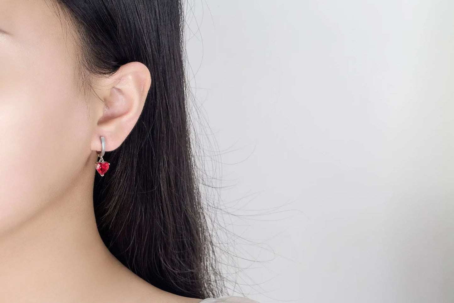 Heart Glow: Sterling Silver Ring, Earrings & Necklace Set
