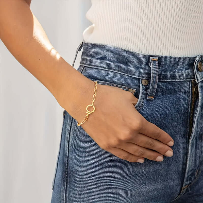 Everyday Glam: 925 Silver & 18K Gold Plated Parker Bracelet