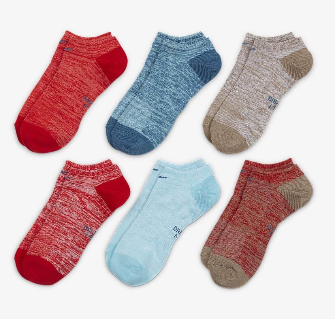 Nike Womens 6-Pack Lightweight No-Show Socks