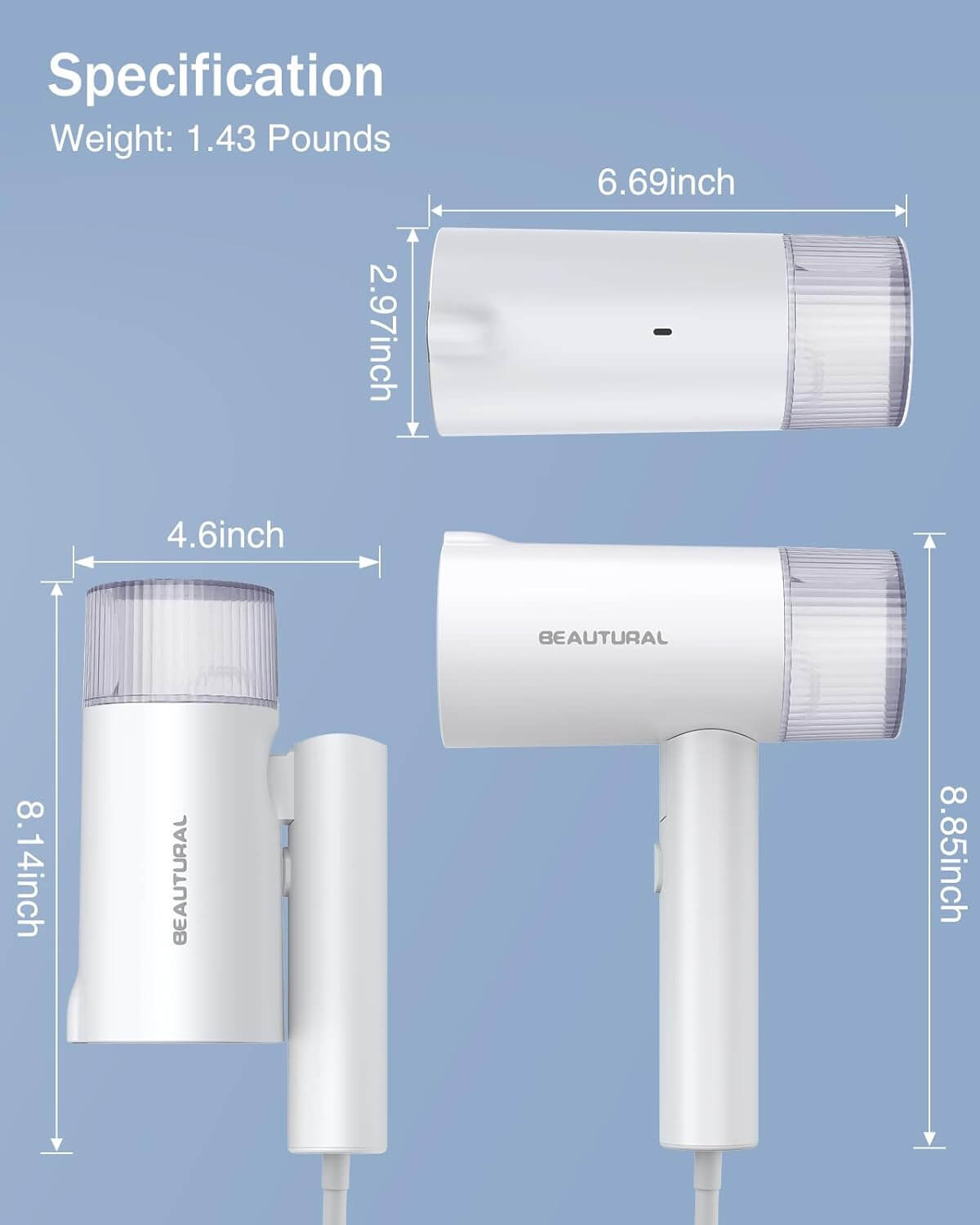 Portable Foldable Handheld Garment Steamer Fast Heat Up