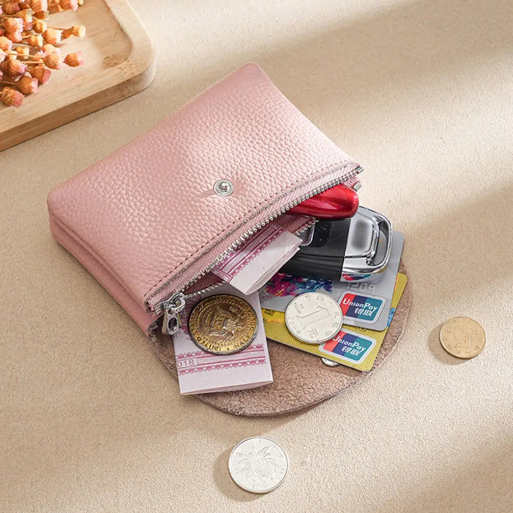 Genuine Leather Small Wallet Card Holder & Coin Purse | GreenLifeHuman Emporium