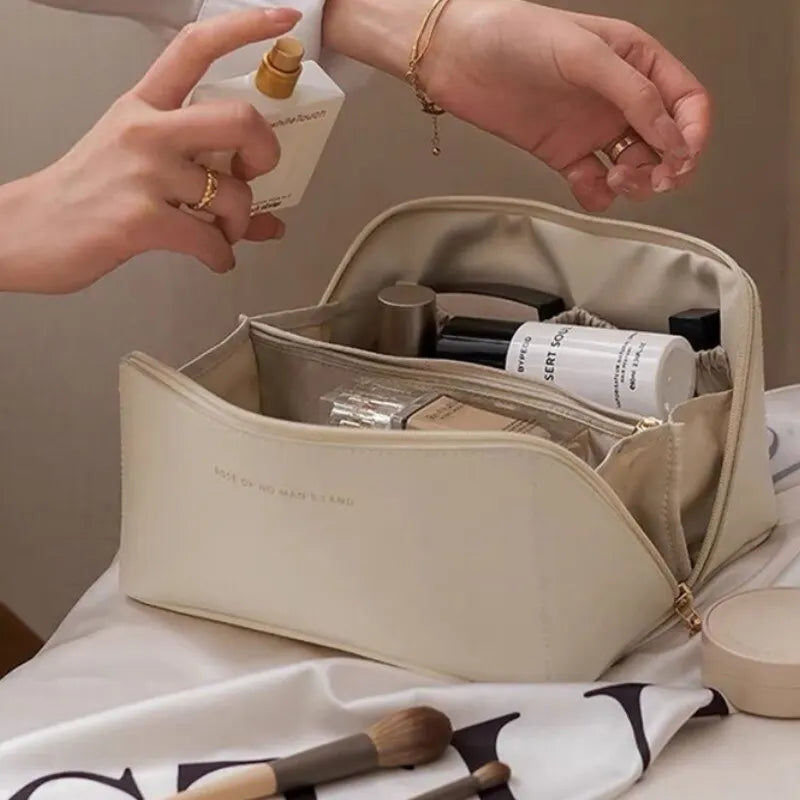 Large Capacity Multifunctional PU Leather Portable Travel Cosmetic Bag | GreenLifeHuman Emporium