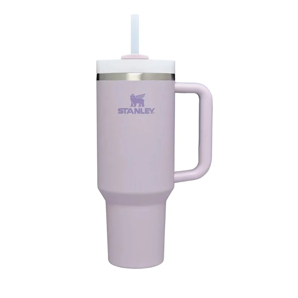 Stainless Steel Vacuum Insulated Stanley Travel Tumbler with Handle & Straw 40oz | GreenLifeHuman Emporium
